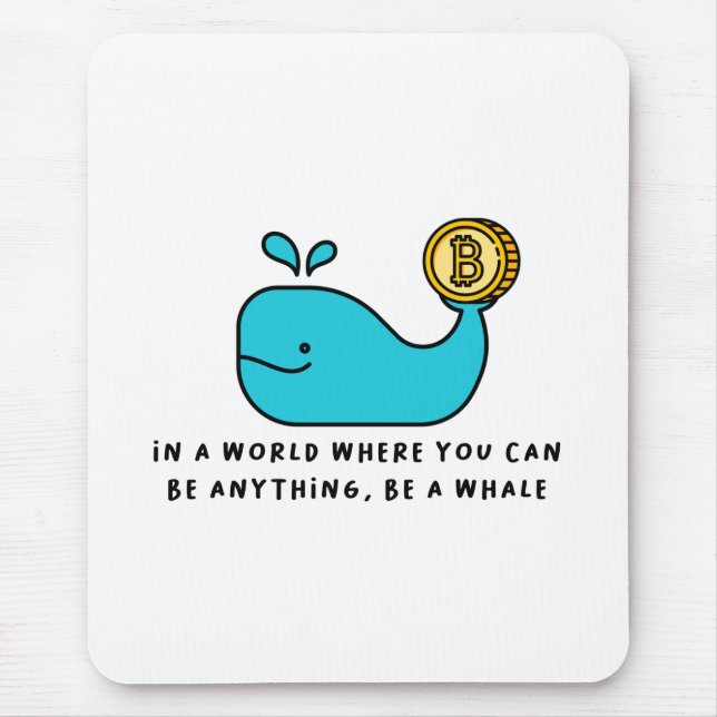 Mousepad Camisa-T de Baleia de Bitmoney (Frente)