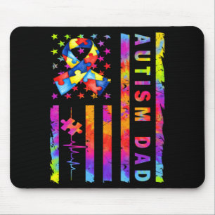 Mousepad Camisa Tie Dye Dia da Consciência do Autismo Pai A