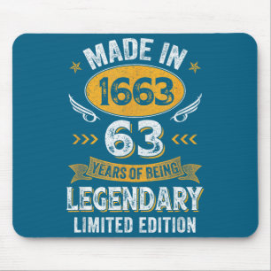 Mousepad Camisa Vintage 1963 63 Velho Aniversário