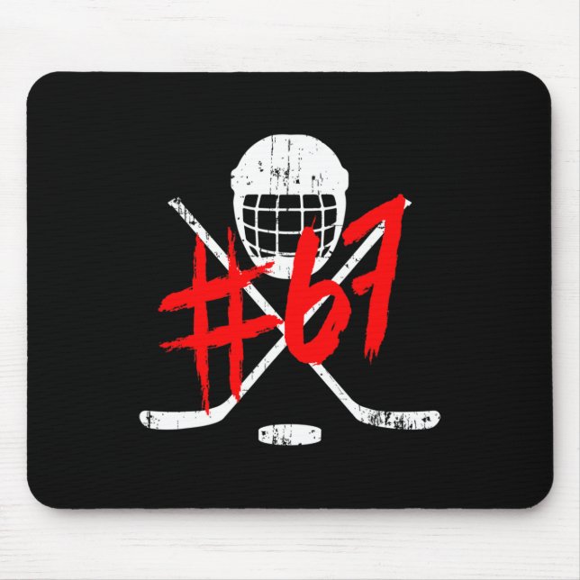 Mousepad Camisa Vintage Hockey 67 Número  (Frente)