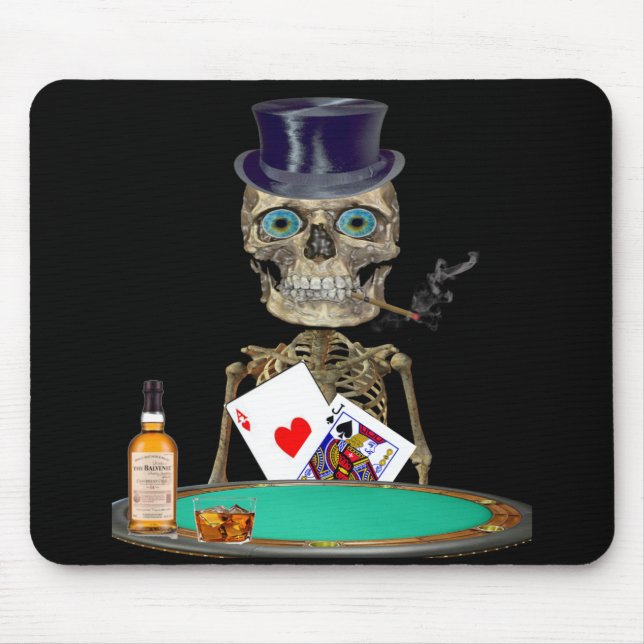 Mousepad Camisas da cabeça do crânio (Frente)