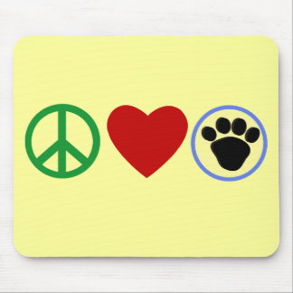 Mousepad Camisas das patas T do filhote de cachorro do amor