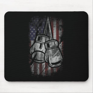 Mousepad Camisas de Boxe da Bandeira Americana para Homens