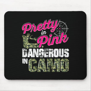 Mousepad Camisas De Caça Para Mulheres Perigosas Em Camo De