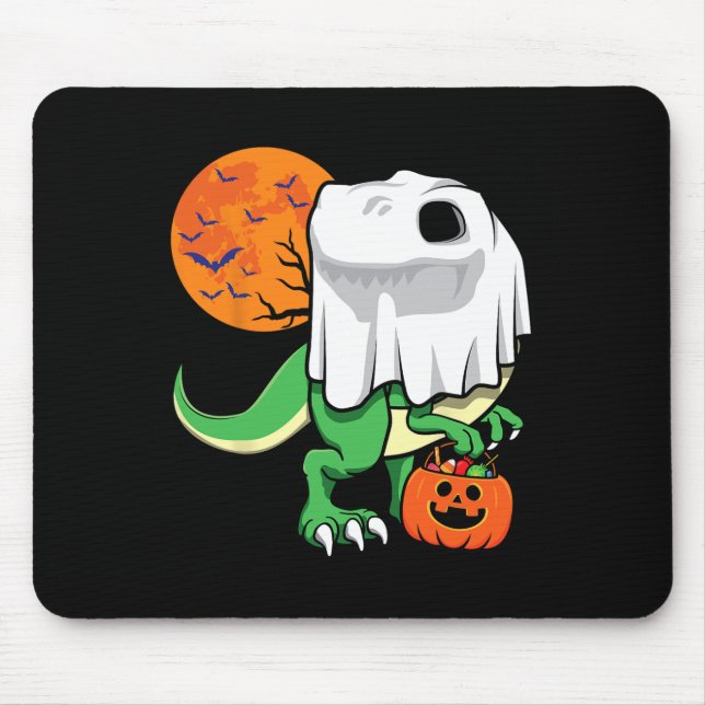 Mousepad Camisas De Halloween Para Meninos Dinossauro T Rex (Frente)