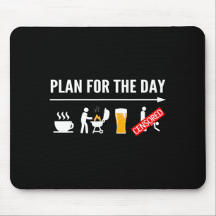 Mousepad Camisas engraçadas de churrasco para homens café g