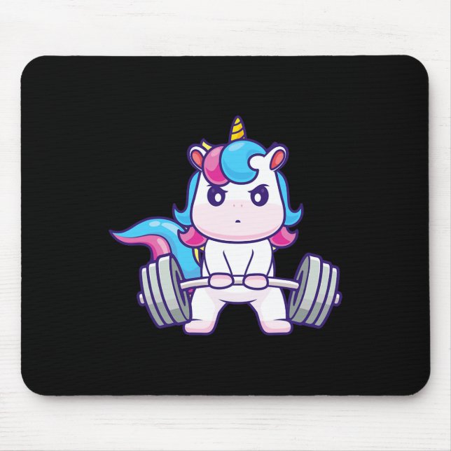Mousepad Camisas Engraçadas de Gym Morrendo Unicórnio (Frente)