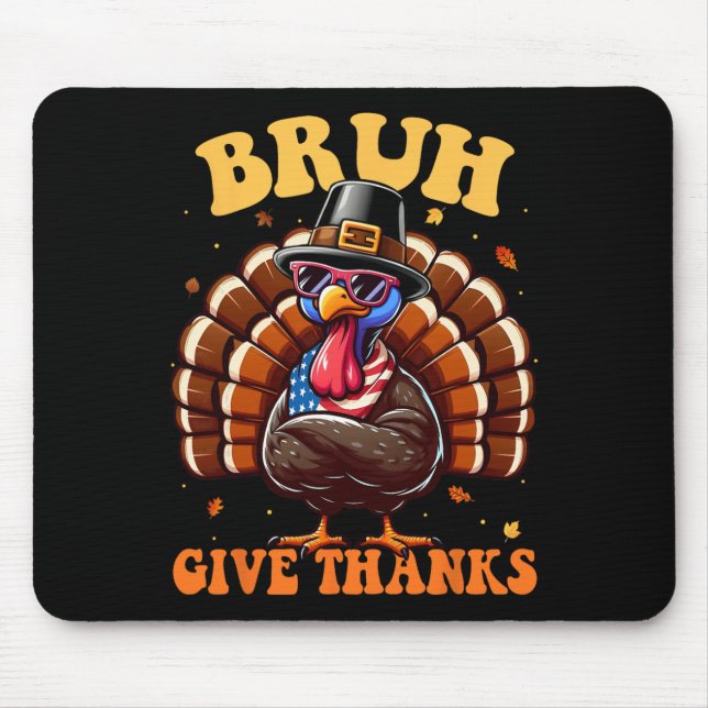 Mousepad Camisas engraçadas do Dia de Ação de Graças com di (Frente)