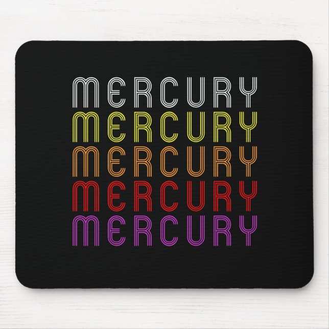 Mousepad Camiseta Astronomia Vintage Retro Planeta Mercúrio (Frente)