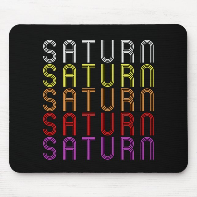 Mousepad Camiseta Astronomia Vintage Retro Planeta Saturno (Frente)