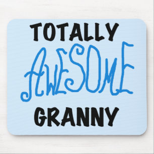 Mousepad Camiseta azul e presentes da avó totalmente