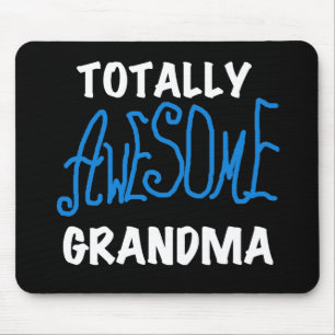 Mousepad Camiseta azul e presentes da avó totalmente impres