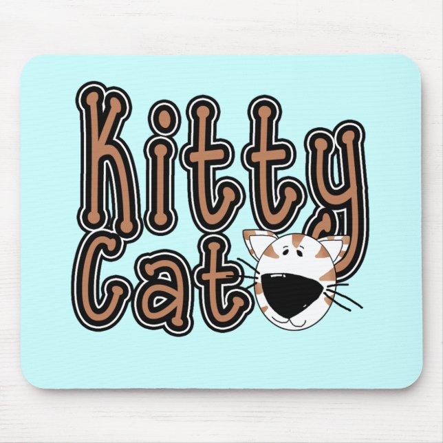 Mousepad Camiseta bonito e presentes do gato do gatinho (Frente)