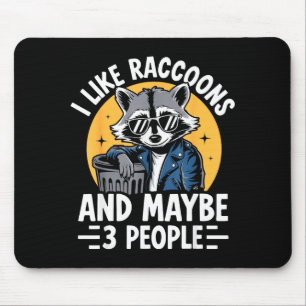 Mousepad Camiseta Cool Raccoon Para Homens Mulheres Criança