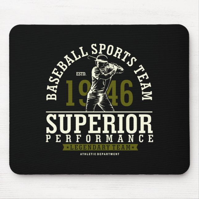 Mousepad Camiseta da Equipe de Beisebol Estd 1946  (Frente)