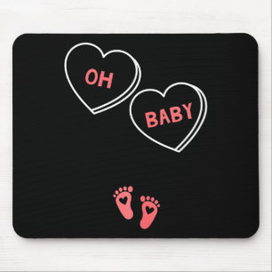 Mousepad Camiseta de Anúncio de Gravidez do Dia dos Namorad