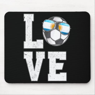 Mousepad Camiseta de bandeira de fã da Argentina de futebol