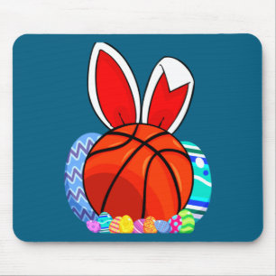 Mousepad Camiseta de basquete de coelho de ovo de Páscoa de