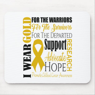 Mousepad Camiseta de conscientização do câncer infantil dou