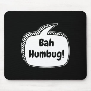 Mousepad Camiseta de criança com balão de fala Bah Humbug