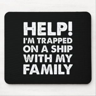 Mousepad Camiseta de Cruzeiro de Família Divertida Correspo