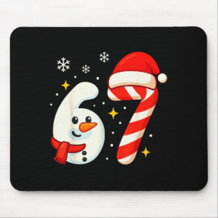 Mousepad Camiseta de Natal Meme 6 7 67 Seis Sete Menino Bon