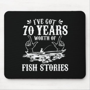 Mousepad Camiseta De Pescador Engraçada De 70 Anos Presente