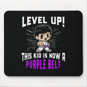 Mousepad Camiseta de presente de cinto roxo de uniforme de