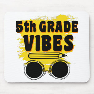 Mousepad Camiseta De Volta à Escola Vibes 5º Ano Primeiro D