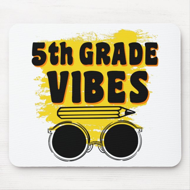 Mousepad Camiseta De Volta à Escola Vibes 5º Ano Primeiro D (Frente)