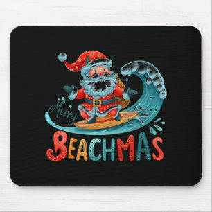 Mousepad Camiseta Design Retro de Natal do Papai Noel Surfi
