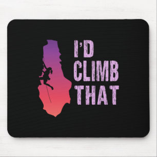 Mousepad Camiseta Divertida de Escalada em Rocha Eu Escalar