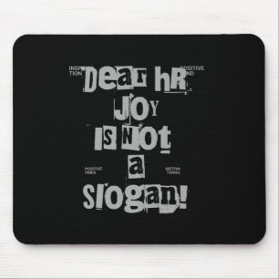 Mousepad Camiseta Divertida de Trabalho Querido RH, Alegria