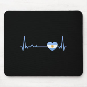 Mousepad Camiseta do Fã de Futebol da Bandeira da Argentina