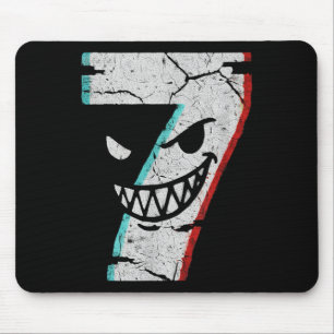 Mousepad Camiseta do Número 7 Mau - Piada do 7 Comeu 9 Meme