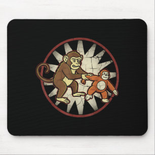 Mousepad Camiseta do soco de macaco fofo