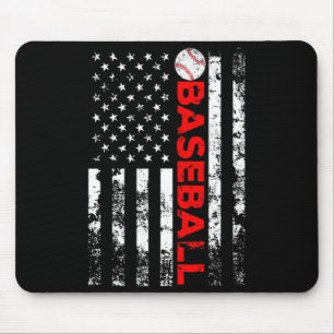 Mousepad Camiseta do Time de Beisebol da Bandeira Americana