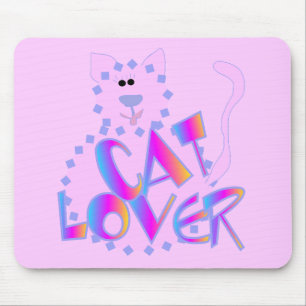 Mousepad Camiseta e presentes cor-de-rosa do amante do gato