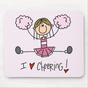 Mousepad Camiseta e presentes cor-de-rosa do cheerleader
