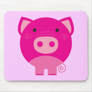 Mousepad Camiseta e presentes cor-de-rosa do porco