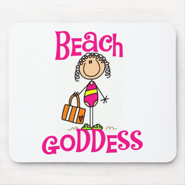 Mousepad Camiseta e presentes da deusa da praia (Frente)