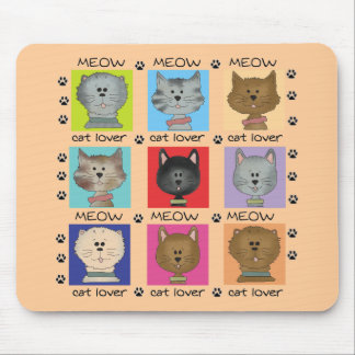 Mousepad Camiseta e presentes do amante do gato do Meow