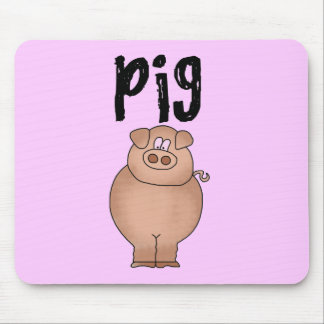 Mousepad Camiseta e presentes do animal de fazenda do porco