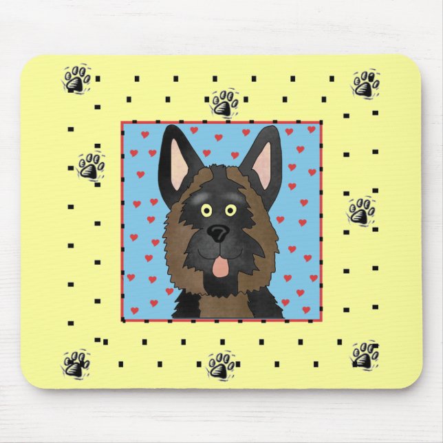 Mousepad Camiseta e presentes do cão de german shepherd (Frente)