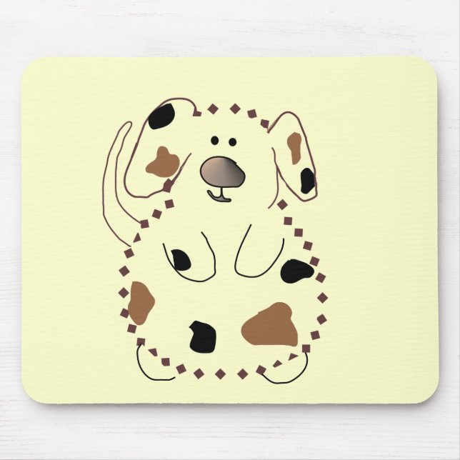 Mousepad Camiseta e presentes do cão dos desenhos animados (Frente)