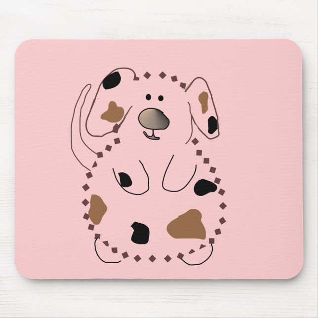 Mousepad Camiseta e presentes do cão dos desenhos animados (Frente)