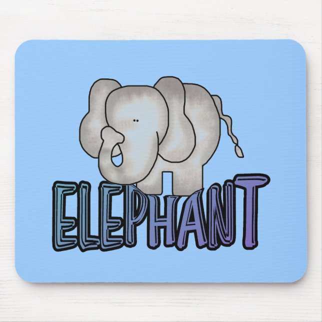 Mousepad Camiseta e presentes do elefante (Frente)