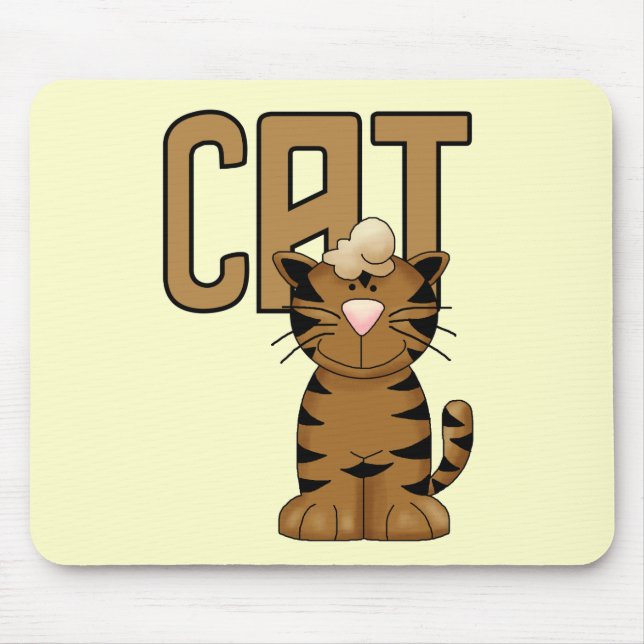 Mousepad Camiseta e presentes do gato (Frente)