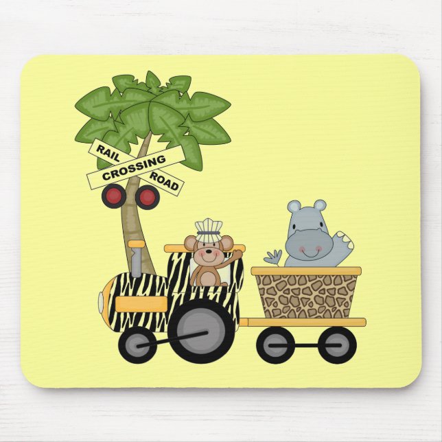 Mousepad Camiseta e presentes do trem do macaco e do (Frente)