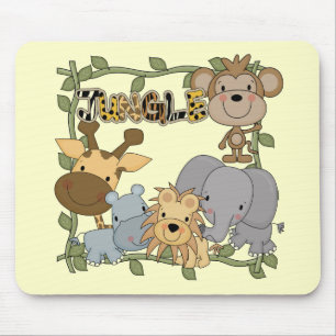 Mousepad Camiseta e presentes dos animais da selva do bebê